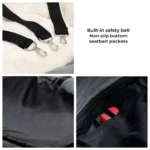 Travel Bolster Safety Large Dog Car Seat Bed – Fits Tesla, BMW, and Ford 6 12181 d468ff