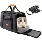Foldable Cat Carrier Bag with Safety Zippers & Bonus Bowl Nissan Qashqai, Juke, X-Trail 4 12271 039d7d
