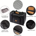 Foldable Cat Carrier Bag with Safety Zippers & Bonus Bowl Nissan Qashqai, Juke, X-Trail 7 12271 f7566e