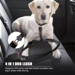 Reflective Shock Absorbing Tactical Dog Leash with Car Seatbelt - Fits Ford, Toyota, Honda 4 12633 ac11ea