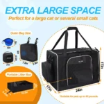 Spacious Soft Cat & Dog Travel Carrier with Litter Box – Fits Tesla, Ford, Toyota 8 12653 c704d6