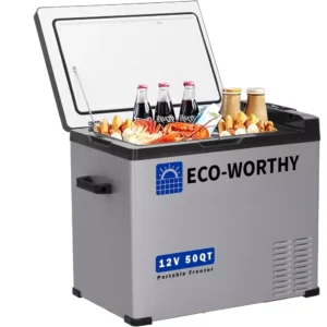 50QT Portable Car Refrigerator Freezer 12V/24V for Ford, Toyota & Honda