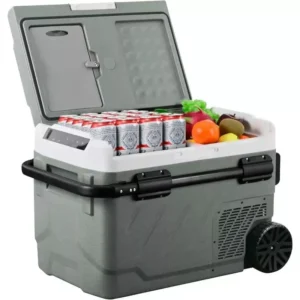Quart Portable 12V Car Refrigerator with Dual Zone Control for Subaru, Jeep, Lexus