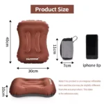 Portable Inflatable Camping Pillow - Lightweight Air Cushion for Toyota, Ford, Honda 8 13002 d7b950