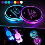 7-Color LED Car Cup Holder Lights for Subaru WRX, BRZ, Outback 7 1322 e3683a