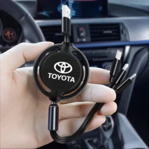 3-in-1 Fast Charging USB Cable for Toyota Corolla, RAV4, Camry – Type-C & Micro USB