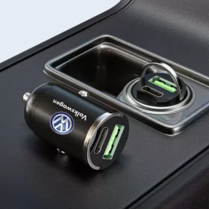 Fast Car Charger USB Type C Dual Port Adapter for Volkswagen Golf, Polo, Tiguan