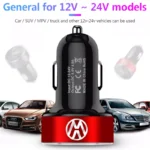 Fast Charging Car Charger with 2 USB Ports – Fits Volkswagen, Audi, BMW 8 1390 9253ba
