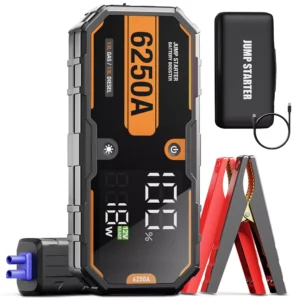 6000A Portable Car Jump Starter Power Bank for BMW, Toyota, and Ford
