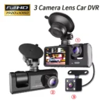 3 Channel Car DVR HD 1080P 3-Lens Inside Vehicle Dash Cam for Ford, BMW, Toyota 4 1598 0f84c1