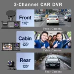 3 Channel Car DVR HD 1080P 3-Lens Inside Vehicle Dash Cam for Ford, BMW, Toyota 5 1598 ae3dc6