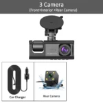 3 Channel Car DVR HD 1080P 3-Lens Inside Vehicle Dash Cam for Ford, BMW, Toyota 8 1598 b9c2b7