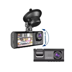 3 Channel Car DVR HD 1080P 3-Lens Inside Vehicle Dash Cam for Ford, BMW, Toyota