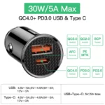 Baseus Fast Car Charger USB & Type-C QC4.0 PD – For Toyota, Ford, Honda 8 2453 e03fa5