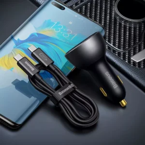 140W PD3.1 Fast Car Charger – Quick Charge for MacBook & iPhone – Fits Tesla, Ford, Toyota