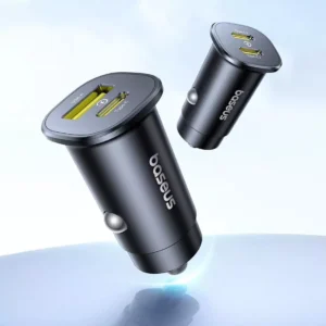 30W Dual Port USB-C Car Charger | Fast Charging for BMW, Toyota & Ford