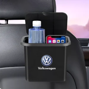 Car Hanging Trash Bin & Storage Box with Phone Holder Hook for Volkswagen Golf, Passat, Polo