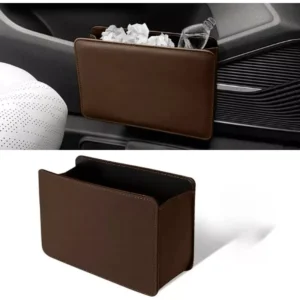 Foldable Leather Car Trash Can – Fits Toyota, Honda, Ford Vehicles
