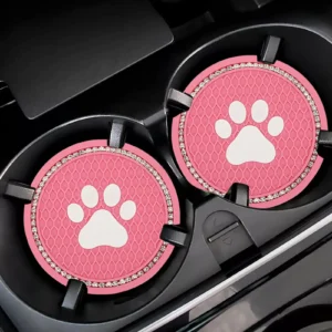 Cat Paw Car Cup Holder Coasters – Fits Toyota, Honda, Ford Vehicles