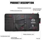 PU Leather Car Sun Visor Storage Clip for Nissan X-Trail, Qashqai, Juke 7 3189 bfc5ec