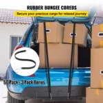 Heavy-Duty Rubber Bungee Cords with S Hooks – Weatherproof Straps for Mitsubishi, Toyota, and Chevrolet 4 3237 2ba0e2