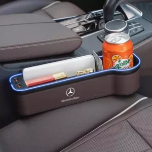 Luxury Car Seat Gap Storage Box with USB Charging – For Mercedes-Benz, BMW, Audi