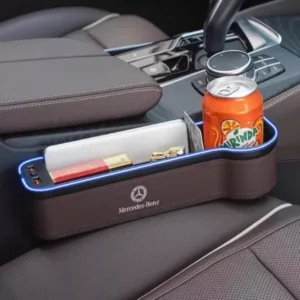Mercedes-Benz Seat Gap Storage Box with USB Charging & Ambient Lights