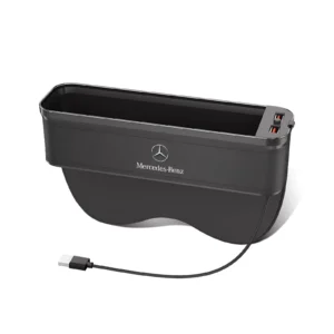 Car Seat Gap Organizer with USB Charging – Fits Mercedes-Benz C-Class, E-Class, GLC