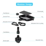 Dual Cup Holder Expander with 360° Rotating Tray for Chevrolet, Subaru, BMW 7 4550 208e1e