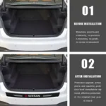 Carbon Fiber Rear Bumper Protector Sticker for Nissan X-Trail, Qashqai, Juke 5 4870 f31d20