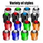 4Pcs Skull Tire Valve Stem Caps – Universal Fit for Ford, Toyota, Honda 5 5145 5db7f3