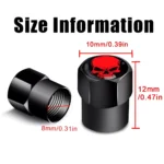 4Pcs Skull Tire Valve Stem Caps – Universal Fit for Ford, Toyota, Honda 9 5145 61aaa2