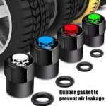 4Pcs Skull Tire Valve Stem Caps – Universal Fit for Ford, Toyota, Honda 4 5145 b253bd