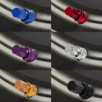 4PCS Short Metal Tire Valve Stems with Dust Caps – Universal for Ford, Toyota, and Honda 4 5184 3c94a7