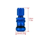 4PCS Short Metal Tire Valve Stems with Dust Caps – Universal for Ford, Toyota, and Honda 8 5184 9650c3