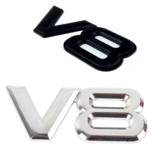 3D Metal Chrome V6 V8 Car Logo Emblem Sticker for Subaru, Jeep, Lexus