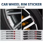 4PCS Aluminum Car Wheel Rim Stickers - Fits Nissan Nismo, GTR, X-Trail 5 5439 e9529e