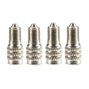 4Pcs Double Seal Flow Through Valve Stem Tire Caps for Hyundai, Chrysler, Lamborghini