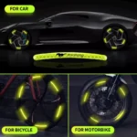 Car Logo Wheel Hub Reflective Tire Rim Sticker for Ford Mustang, Shelby, GT 6 5807 22e587