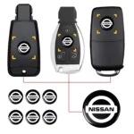 14mm Car Remote Key Sticker Aluminum Emblem Decal for Nissan, Juke, X-Trail 4 5823 73042e