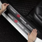 4pcs Carbon Fiber Car Door Sill Stickers for Nissan, Juke, Altima 4 6233 68b01f