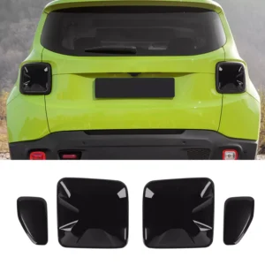 Smoked Black Tail Light Cover for Jeep Renegade 2020-2024