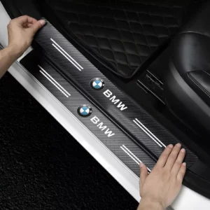 Carbon Fiber Car Door Sill Protector Stickers for BMW 3 5 7 Series, X3, X5