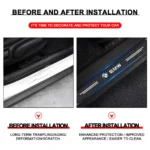 Carbon Fiber Car Door Sill Protector Stickers for BMW 3 5 7 Series, X3, X5 7 6520 76bdad