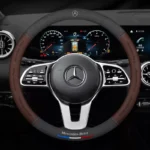 Luxury Suede 3D Logo Steering Wheel Cover for Mercedes-Benz A-Class, C-Class, GLC 3 6696-108b3a.webp