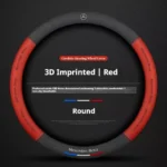 Luxury Suede 3D Logo Steering Wheel Cover for Mercedes-Benz A-Class, C-Class, GLC 7 6696 21f1ce