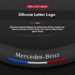 Luxury Suede 3D Logo Steering Wheel Cover for Mercedes-Benz A-Class, C-Class, GLC 8 6696 980081