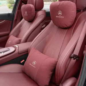 Luxury Car Headrest & Lumbar Support Pillow for Mercedes-Benz C-Class, E-Class, GLE