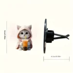 Cute Cat Acrylic Car Vent Clip Aromatherapy for Toyota, Honda, Ford 7 6757 3f532f