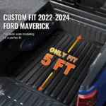 Truck Bed Mat for 2022-2024 Ford Maverick, 5 FT TPE Liner, Non-Slip 8 6816 bbde13